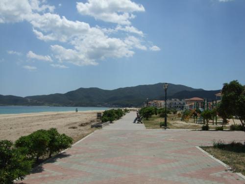Die Strandpromenade.
