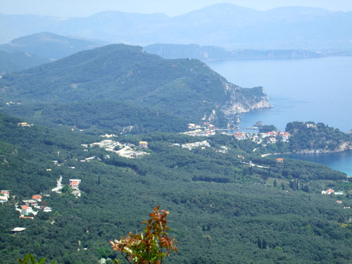 Ausblick von der Ali Pasha Burg in Anthoussa