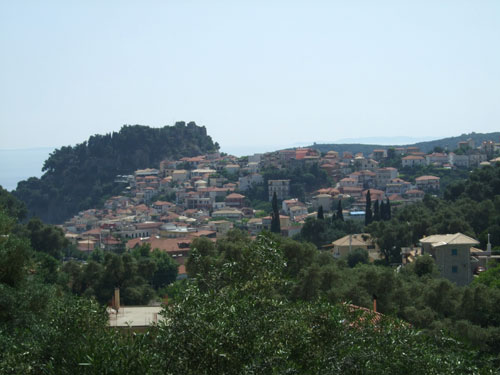 Blick auf Parga - Aufgenommen von einem Hügel südlich der Stadt