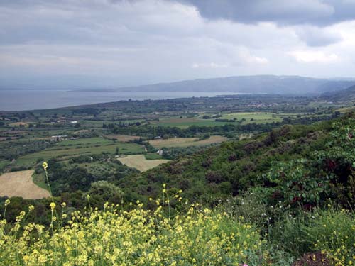 Blick über die Ebene bei Loutraki (Epirus)