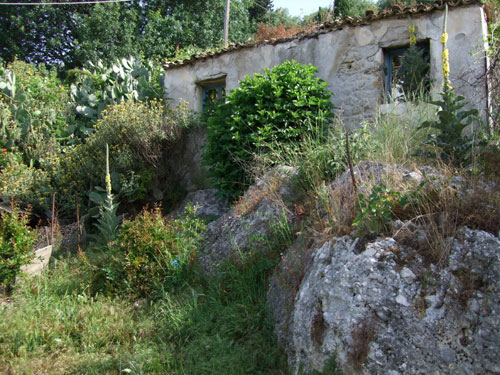 Altes Haus im Bergdorf Kamarina auf dem Epirus in Griechenland