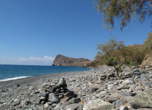 Der Strand vor der Pension.