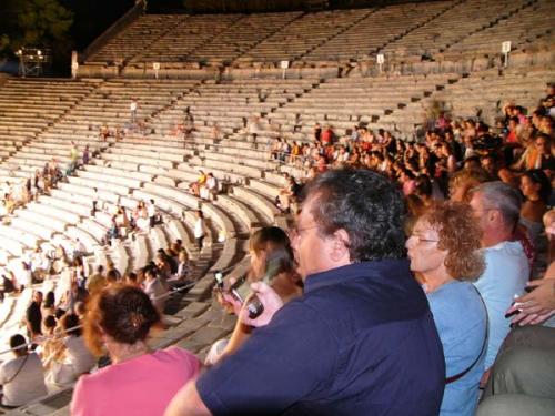 Nachtaufführung (Happy Days) im Theater Epidaurus