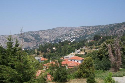 Blick von Portaria auf Makrinitsa, bekannt als Balkon des Pilion.