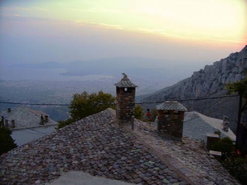 Blick von Makrynitza auf die Bucht von Volos.